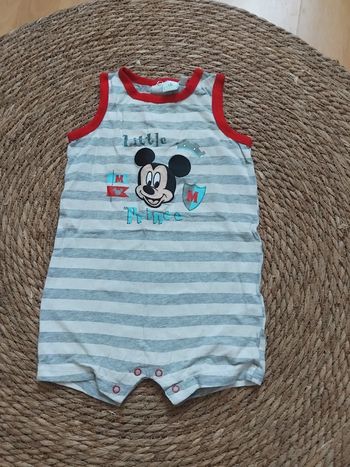 Combishort  combinaison été Mickey, Disney, 12 mois