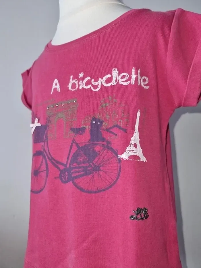 T-shirt rose Lili Gaufrette - photo numéro 2