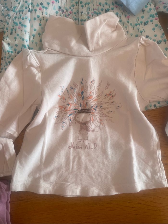 8 t-shirt et blouses manches longues fille 18 mois - photo numéro 2