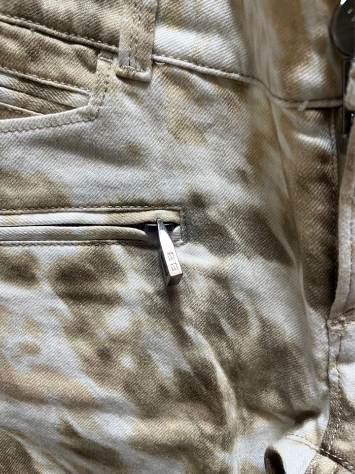 Jean Barbara Bui imprimé abstrait blanc/marron/beige – taille 28 – très bon état - photo numéro 4