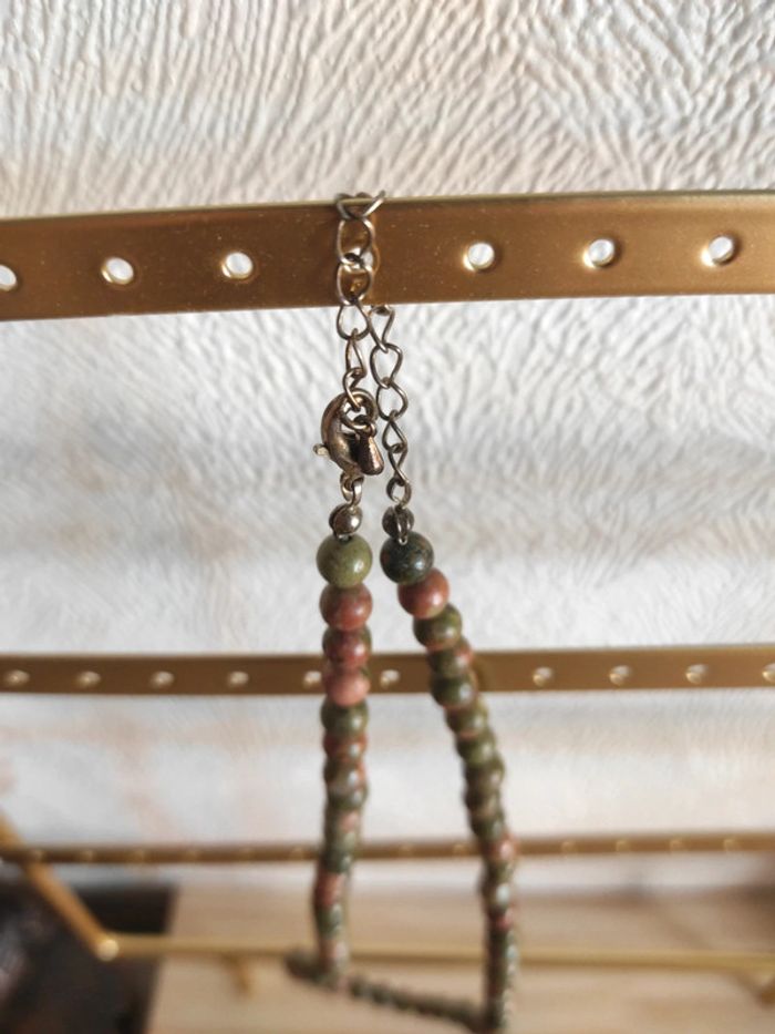 📿 Collier en perles naturelles – Unakite (unité ronde) - photo numéro 4