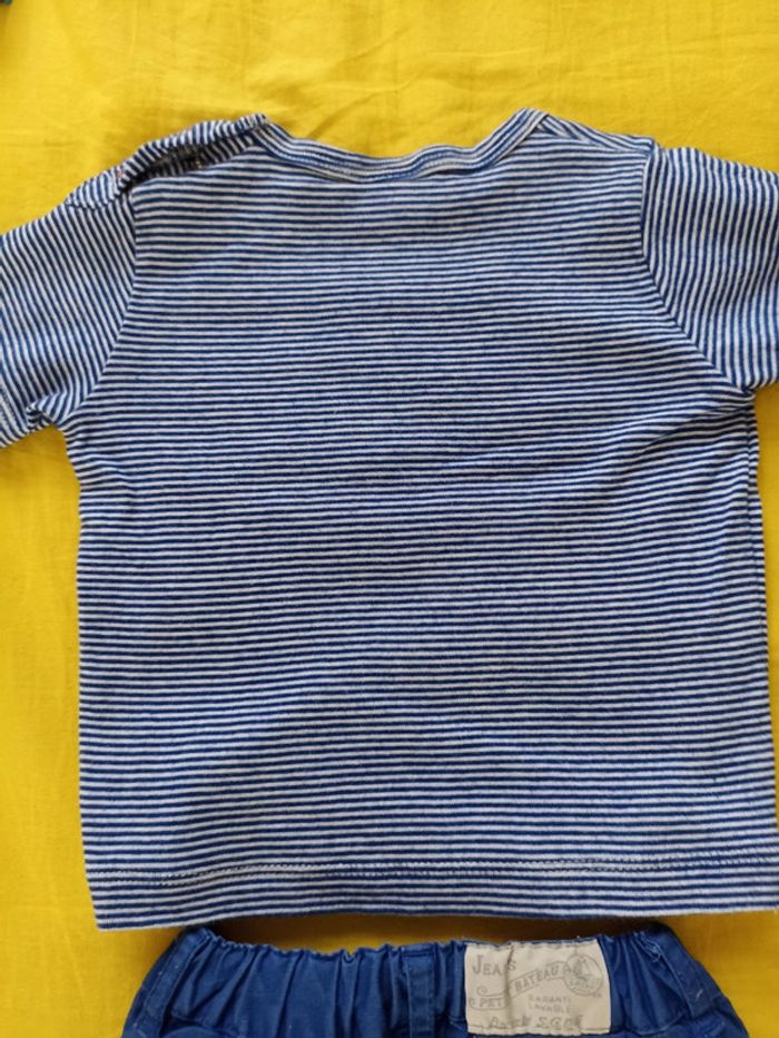 Ens 2p TS pantalon Petit Bateau 12m - photo numéro 5