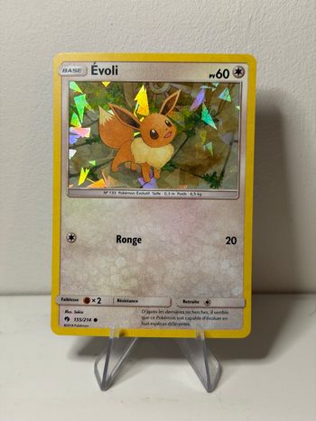 Carte Pokémon Evoli Holo Ice Craked Mosaique 155/214 SL08 - Tonnerre Perdu