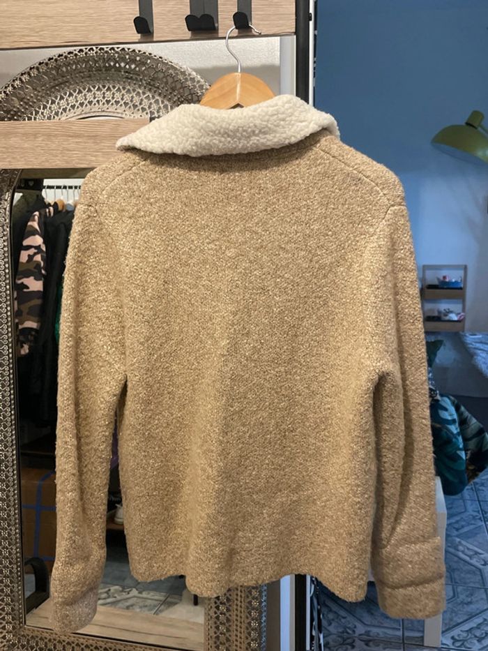 Veste laine bouclée Teddy beige Etam - photo numéro 3