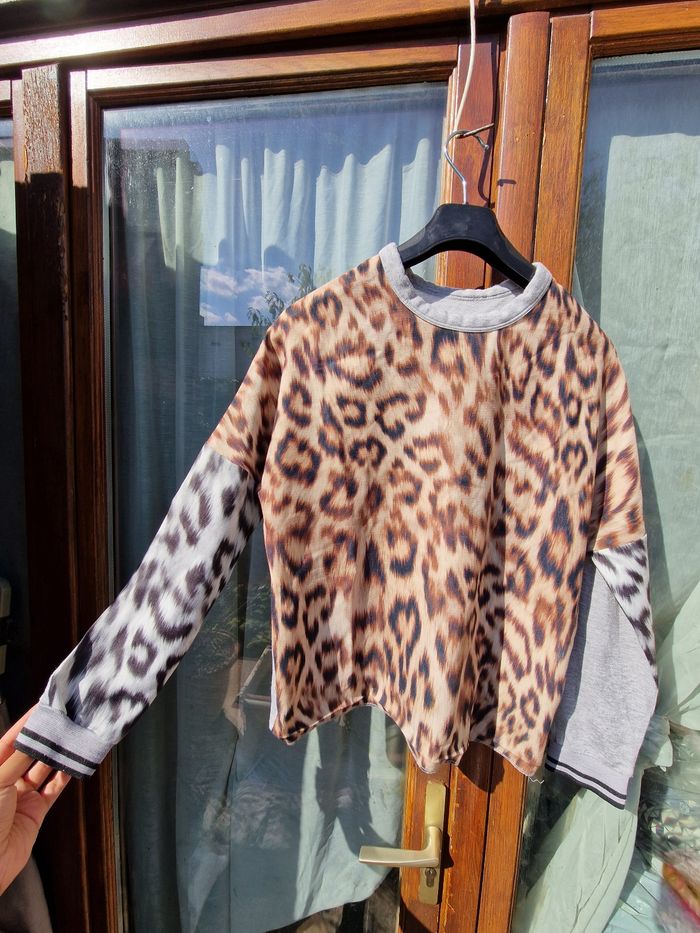 Pull léger manches longues motifs léopard - photo numéro 2