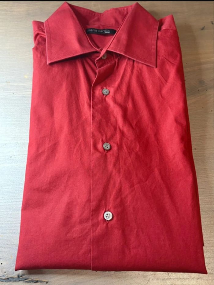 Chemise homme rouge Pierre Cardin Slim fit - photo numéro 2