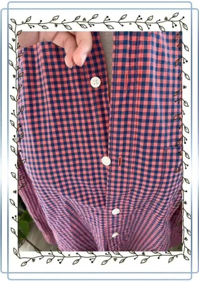 Chemise American Eagle rouge et bleu, très bon état, taille L - photo numéro 2