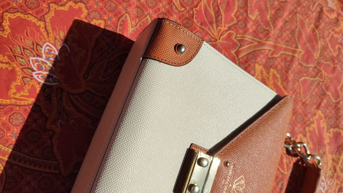 Sac bicolore camel & blanc - photo numéro 10