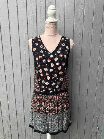 Robe été sans manches coloré fleuri etam 38/M