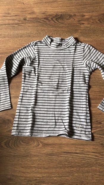 Tee-shirt gris à rayures 6 ans Orchestra