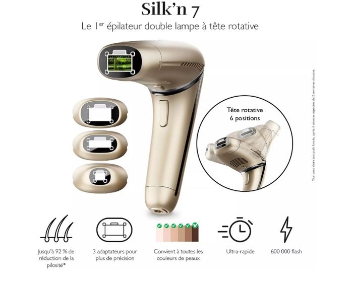 Épilateur lumiere pulsée silk'n 7 gold neuf - photo numéro 2