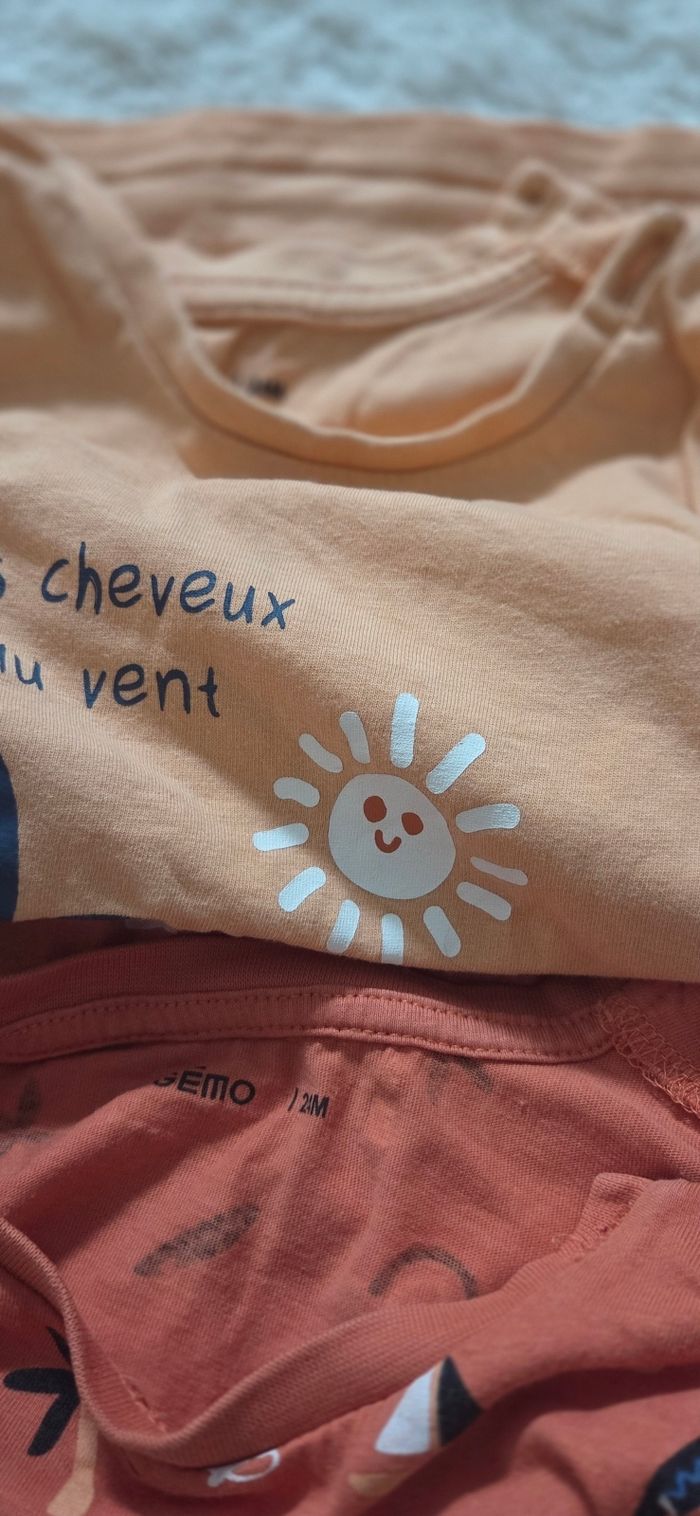 Lot 2 tee-shirts manches longues 24 mois gemo - photo numéro 3