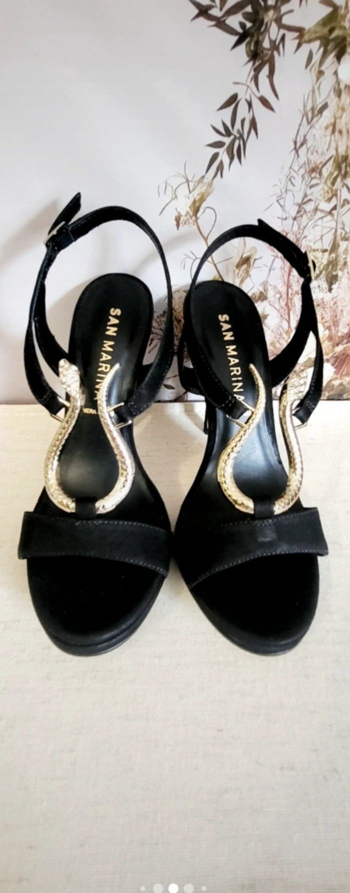 Sandales à talons noires San Marina - photo numéro 4