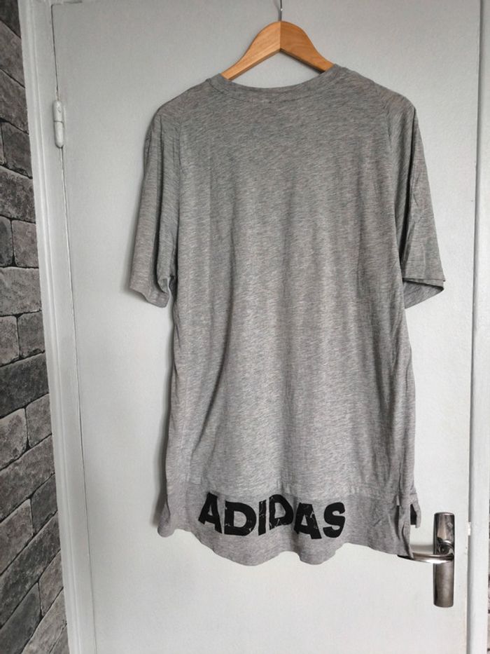 Tee shirt long gris adidas taille XL - photo numéro 4