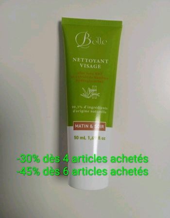 B'elle nettoyant visage aloe Véra bio et extrait de bambou - 50ML NEUF