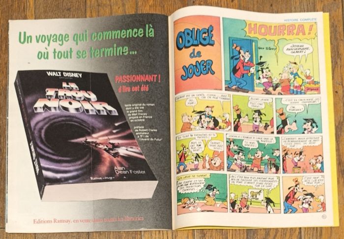 Ancien Journal de Mickey avec cadeau Dossier la mer Poster + vignettes N°1466 1980 vintage - photo numéro 8