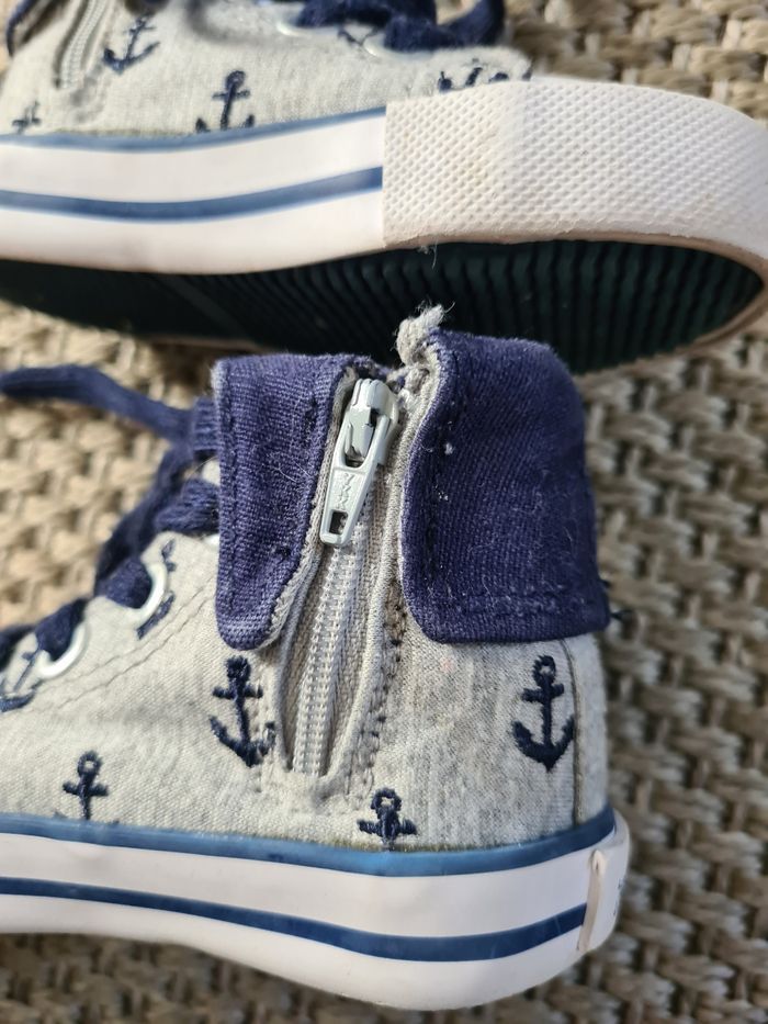 Baskets tennis en tissu marin - T21 - photo numéro 8