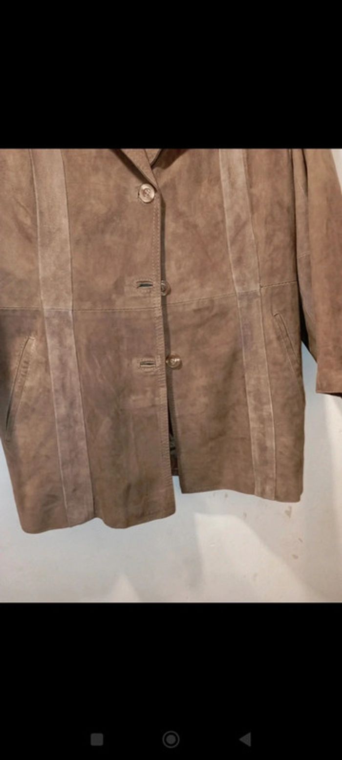 Veste femme daim beige - photo numéro 3