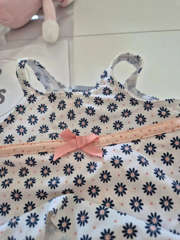 Maillot de bain 1 pièce bébé fille jupette 9 12 mois Archimede - photo numéro 4
