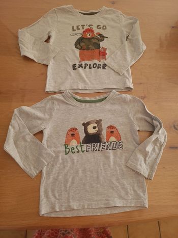 Lot 2 t-shirt manches longues 24 36 mois