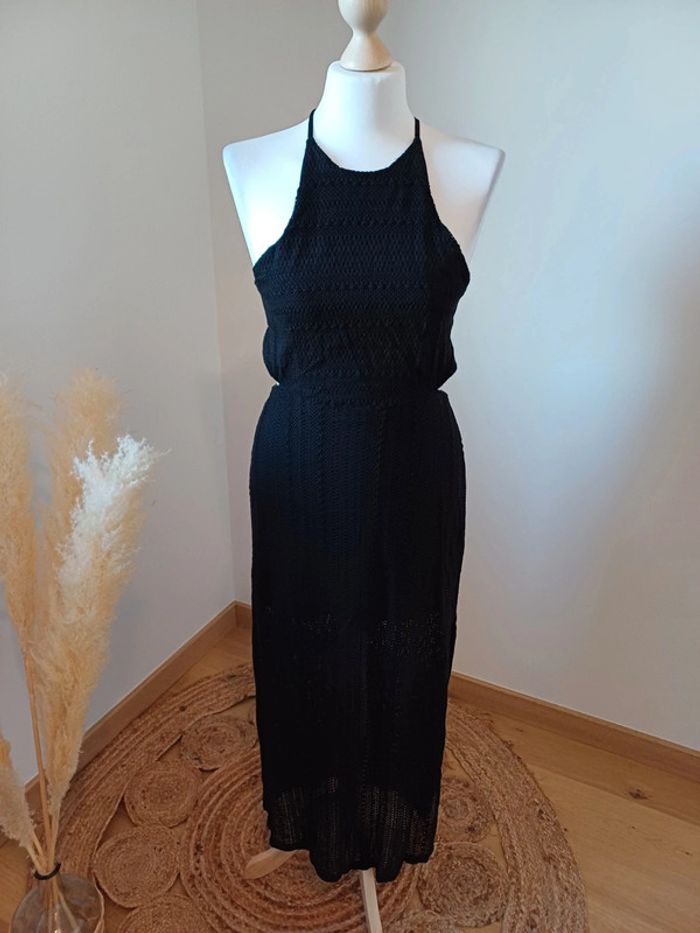 Robe longue noire neuve en dentelle Daphnea taille S 36 - photo numéro 2