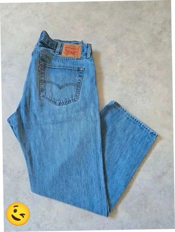 Jeans Levi's 501 W38 FR48 L30 coupe droite bleu Homme Men pan414b