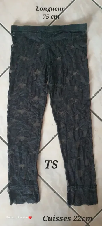 Legging dentelle noire 7/8ème