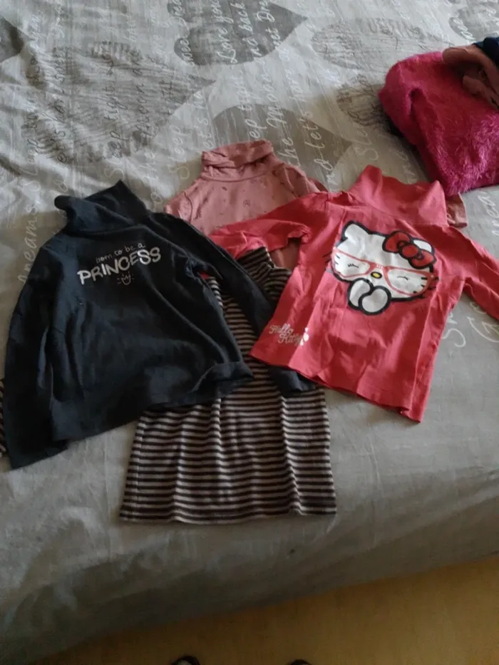 Lot de 4 cols roulés fille