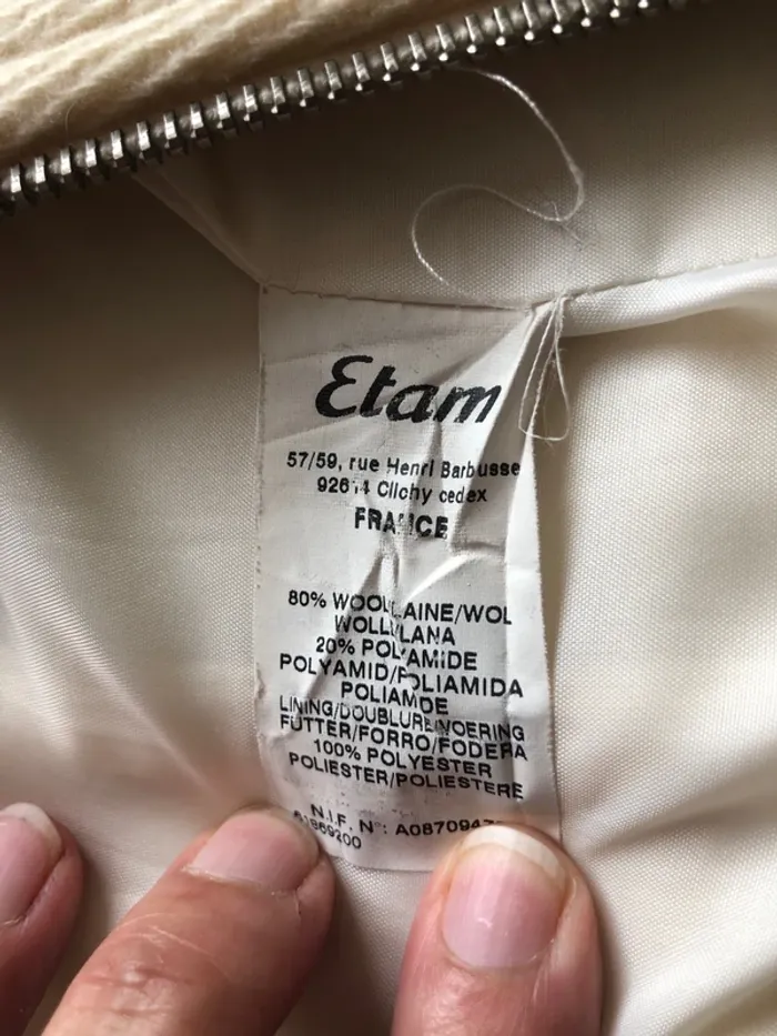 Manteau en Laine de la Marque ETAM T36 - photo numéro 5