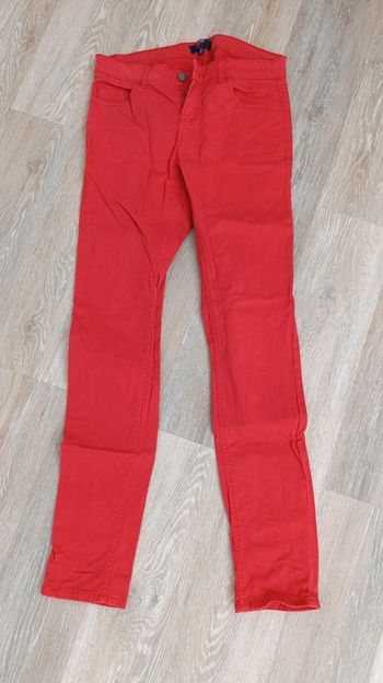 Jean rouge corail