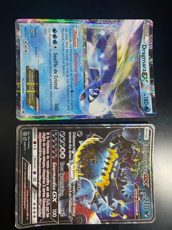 Carte Pokémon grandes dragmara ex et engloutyran GX