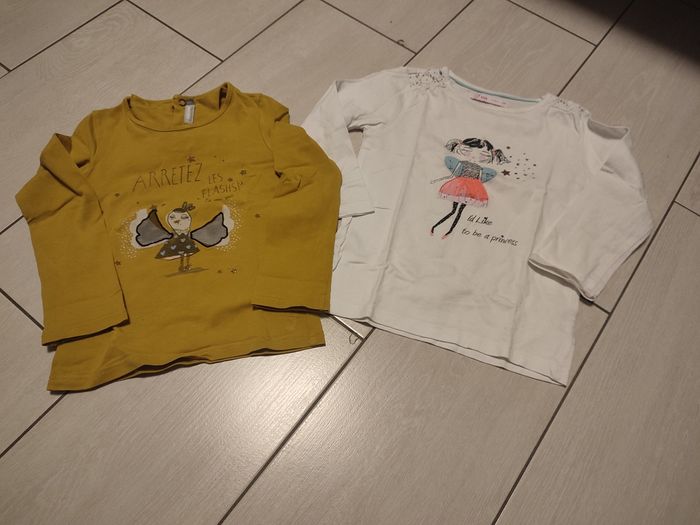 2 tee shirts manches longues