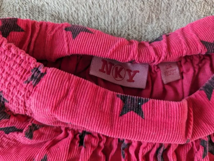 Jupe velours rose étoile 4 ans NKY - photo numéro 3