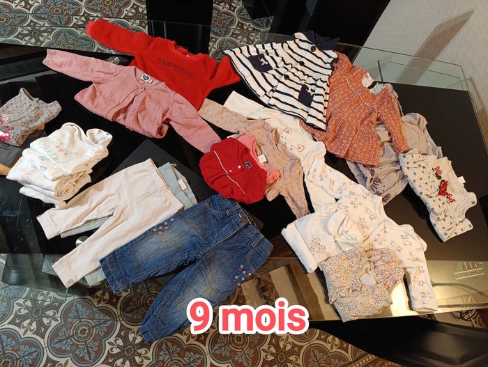Lot vêtements bébé fille 9 mois