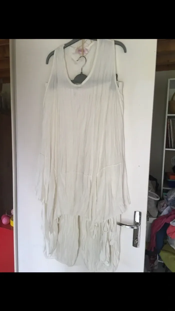 ensemble debardeur / tunique asymétrique et pantalon taille 52 comme neuf MEGAN