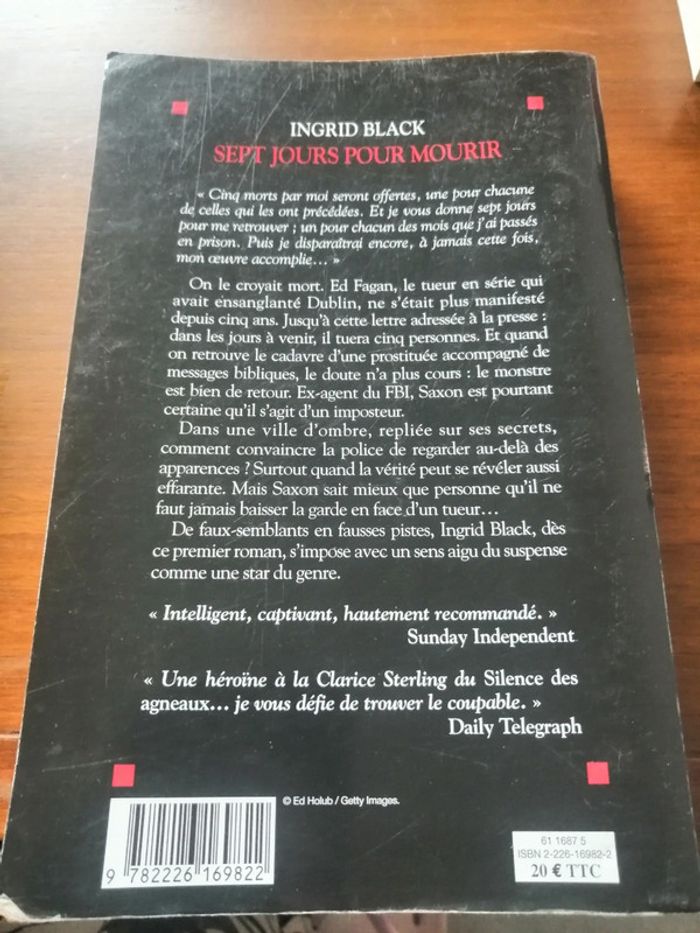 Livre 7 jours pour mourir - photo numéro 2