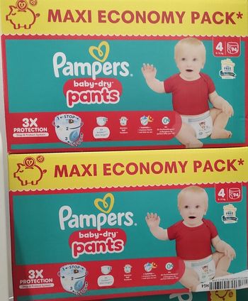 Les couches Pampers taille 4 culottes
