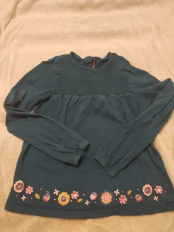🎈Haut fille manches longues fleuri sergent major 9 ans 🎈