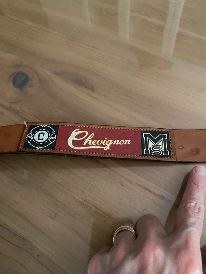 Ceinture Chevignon vintage en cuir marron taille 70 - photo numéro 17