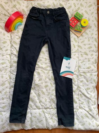 pantalon skinny bleu marine taille réglable 9 ans kiabi
