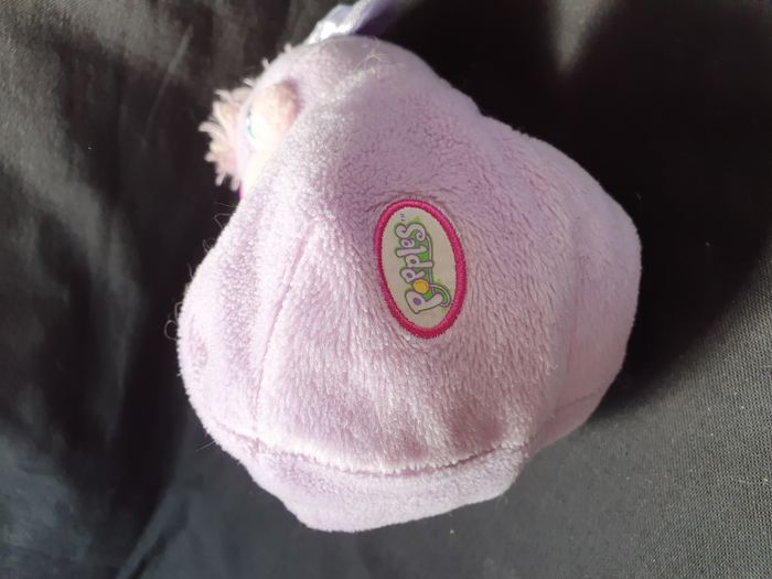 Peluche Popples sonore mauve/rose Longueur 28 cm - photo numéro 9