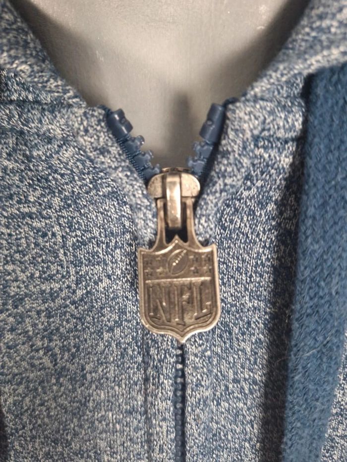 Veste épaisse à capuche nfl / taille XL homme / bleu / sérigraphie - photo numéro 6