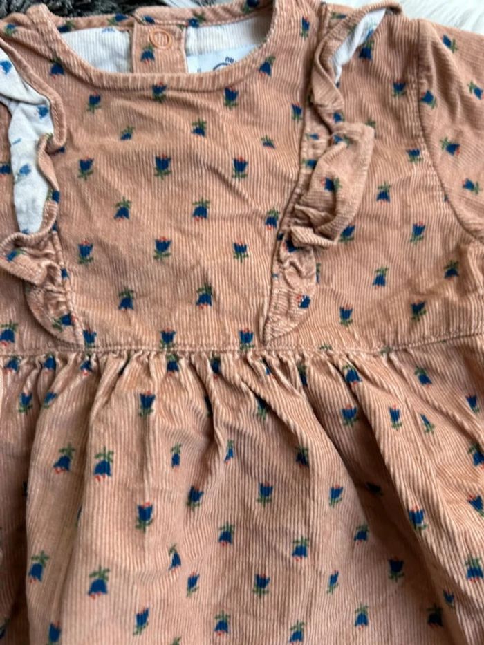 Robe manches longues à velours - petit bateau - 3 mois - photo numéro 3