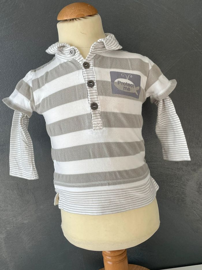 Polo gris kitchoun bébé