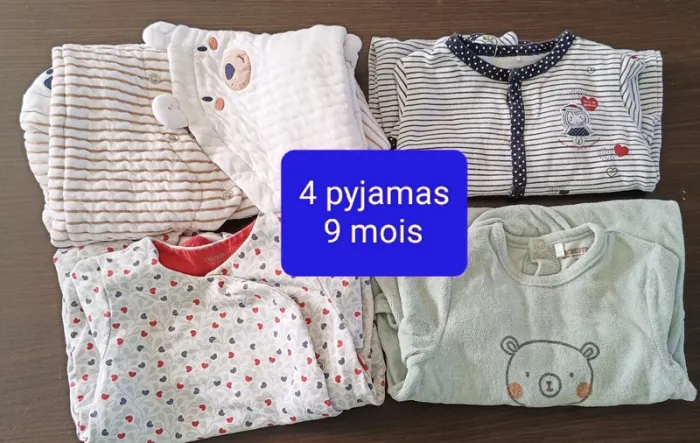 4 pyjamas 9 mois garçon