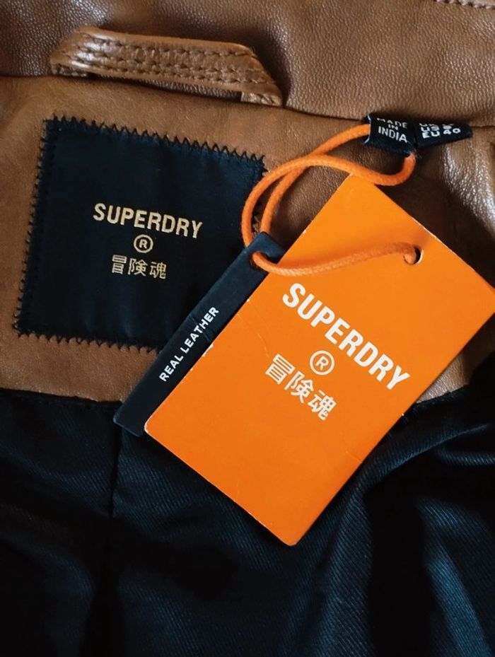 Blouson cuir Superdry - photo numéro 8