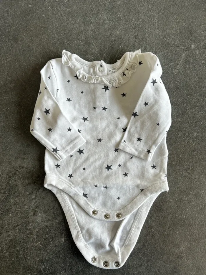 Body manches longues 3-6 mois