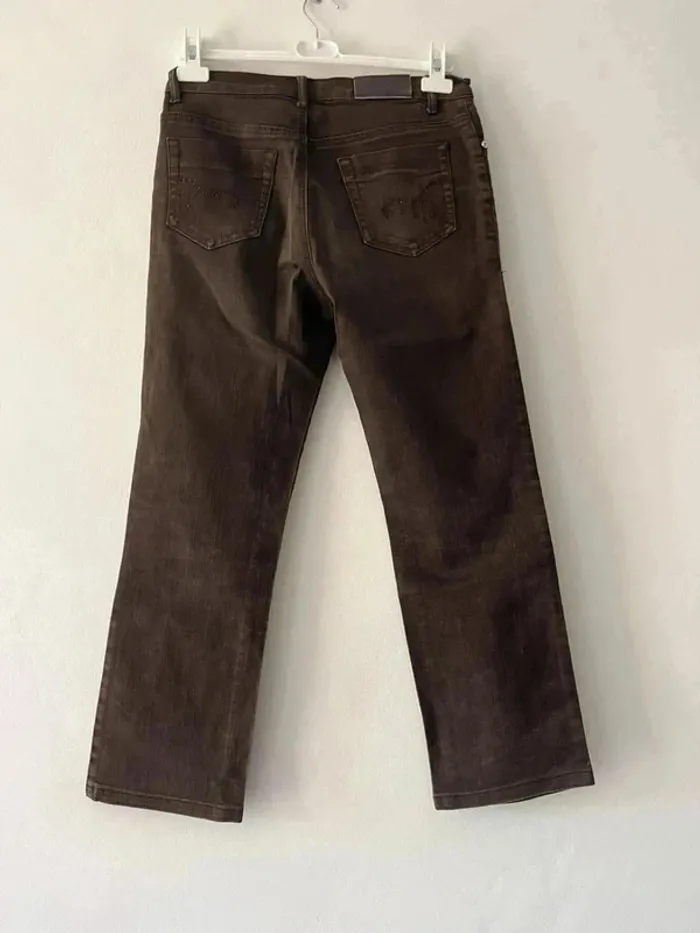 Pantalon jeans Marron - Taille M - photo numéro 6