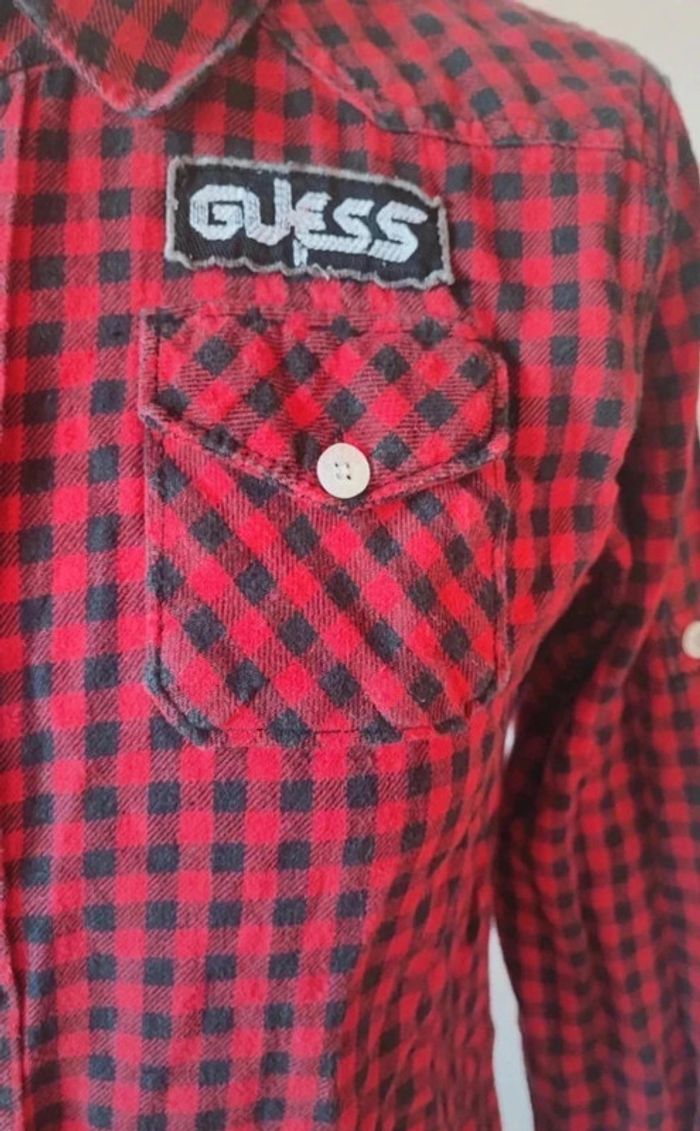 chemise Guess à carreaux tartan manches longues fille ado 12 ans - photo numéro 9