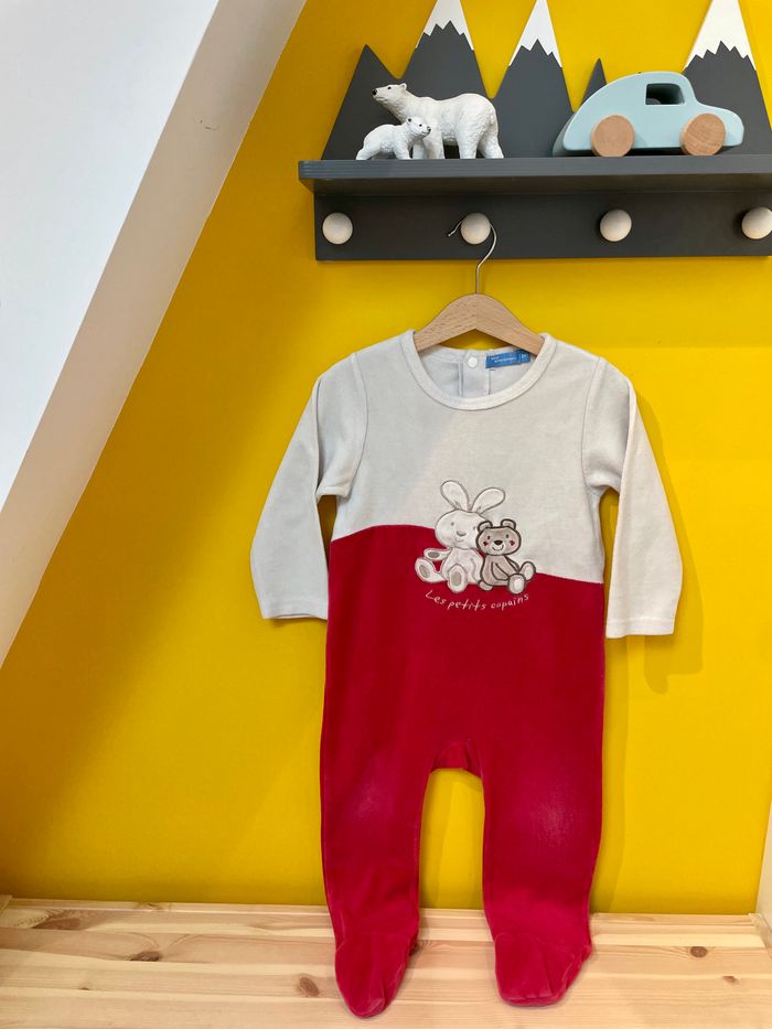 Pyjama une pièce en velours les petits copains doudou Tout simplement 24 mois